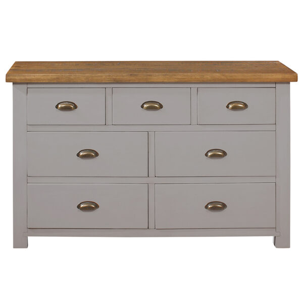 GRESFORD GREY 3+4 WIDE CHEST