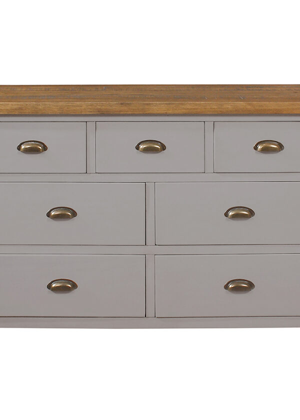 GRESFORD GREY 3+4 WIDE CHEST