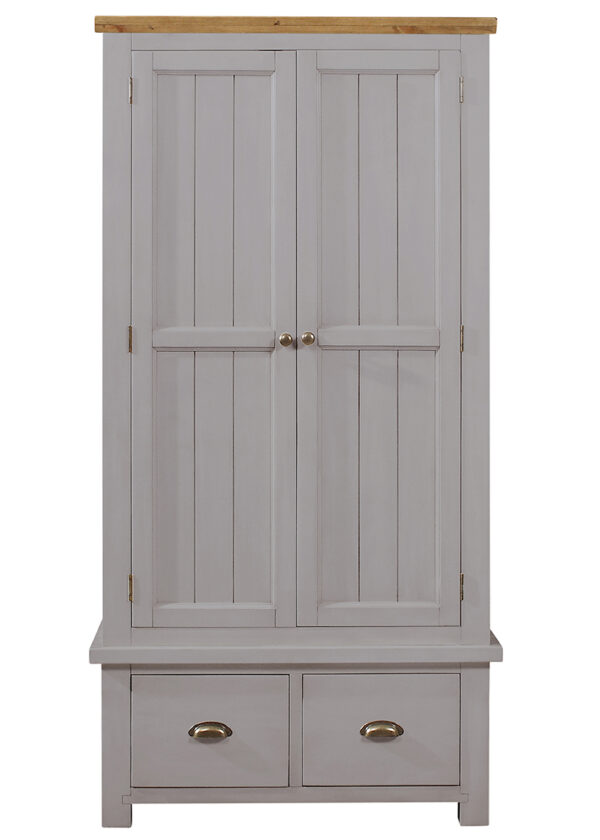 Gresford Grey 2 Door 2 Drawer Wardrobe