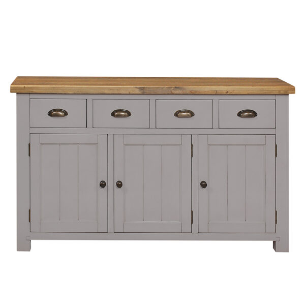 Gresford Grey 4 Drawer 3 Door Sideboard