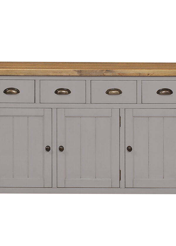 Gresford Grey 4 Drawer 3 Door Sideboard