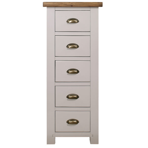 Gresford Grey 5 Drawer Wellington Chest