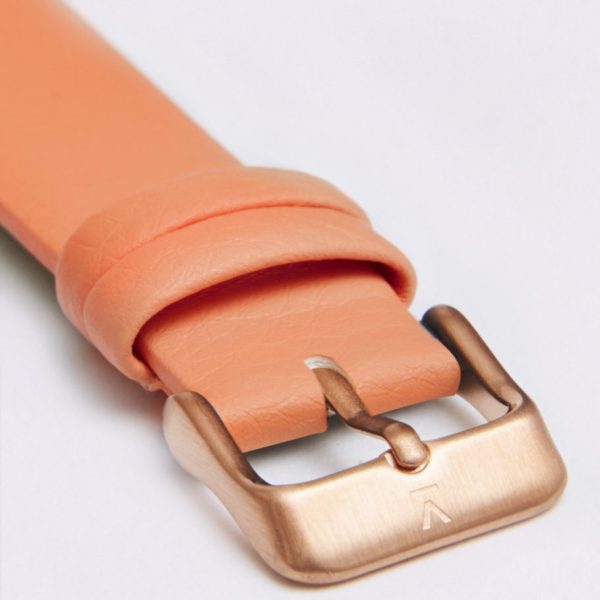 CORAL WITH BRUSHED ROSE GOLD BUCKLE | 18MM | VOTCH