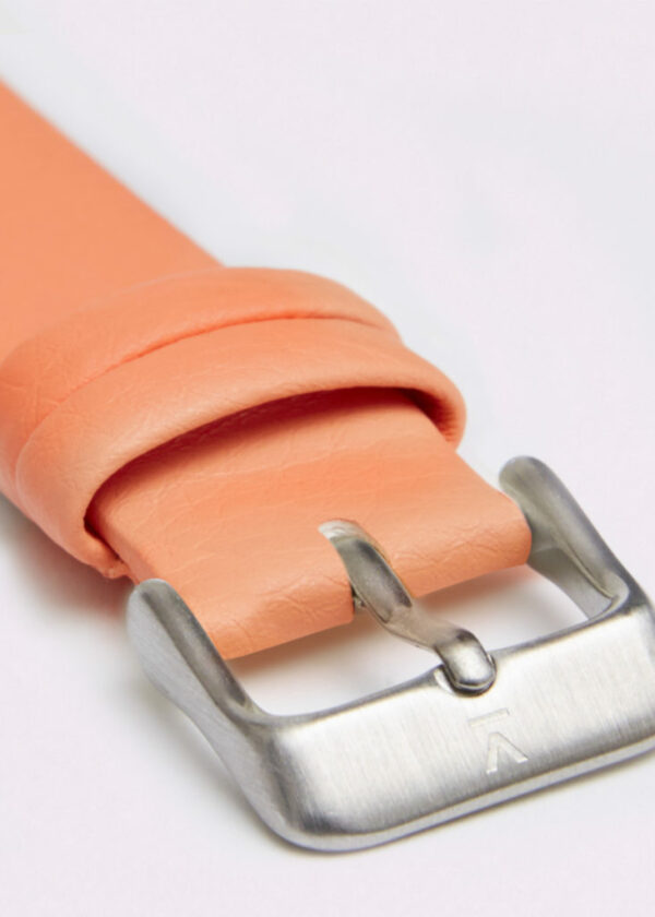 CORAL WITH BRUSHED SILVER BUCKLE | 18MM | VOTCH