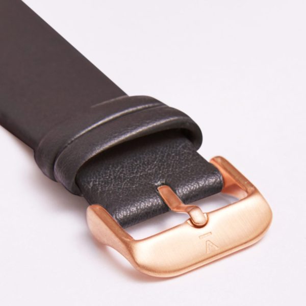 DARK GREY WITH BRUSHED ROSE GOLD BUCKLE | 20MM | VOTCH