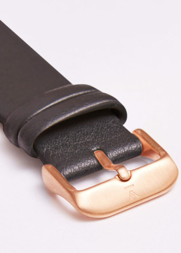 DARK GREY WITH BRUSHED ROSE GOLD BUCKLE | 20MM | VOTCH