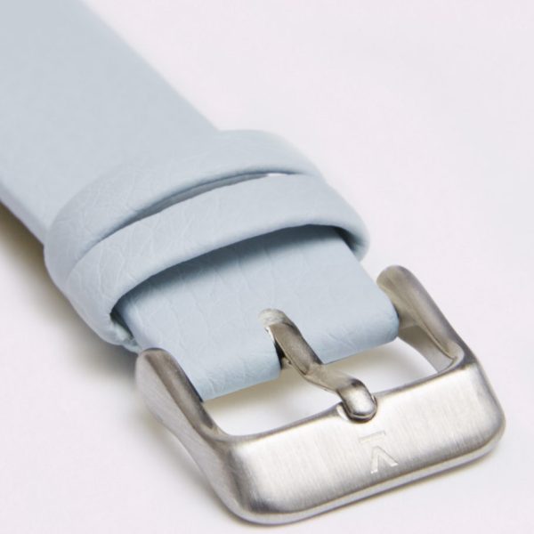 LIGHT BLUE WITH BRUSHED SILVER BUCKLE | 18MM | VOTCH