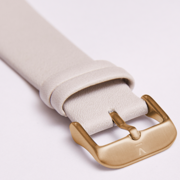 LIGHT GREY WITH BRUSHED GOLD BUCKLE | 20MM | VOTCH
