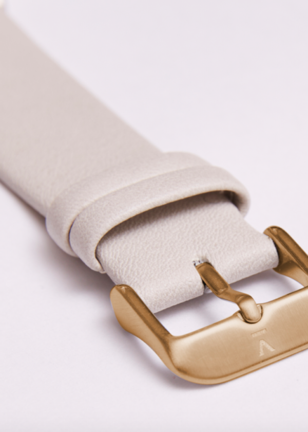 LIGHT GREY WITH BRUSHED GOLD BUCKLE | 20MM | VOTCH