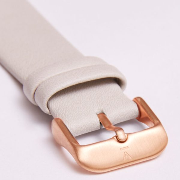 LIGHT GREY WITH BRUSHED ROSE GOLD BUCKLE | 20MM | VOTCH