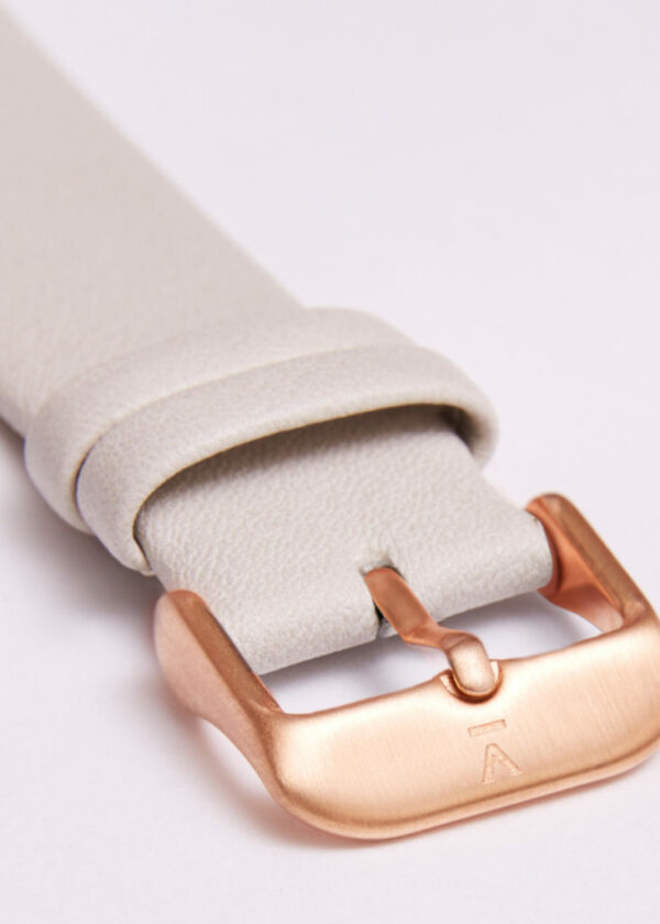 LIGHT GREY WITH BRUSHED ROSE GOLD BUCKLE | 20MM | VOTCH