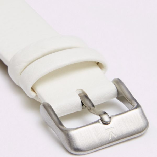 OFF WHITE WITH BRUSHED SILVER BUCKLE | 18MM | VOTCH