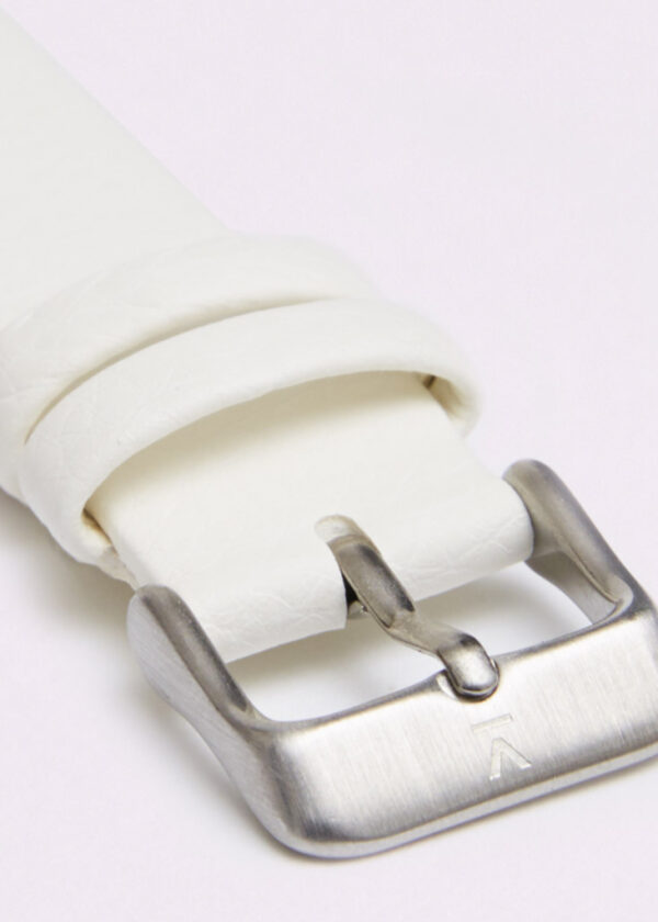 OFF WHITE WITH BRUSHED SILVER BUCKLE | 18MM | VOTCH