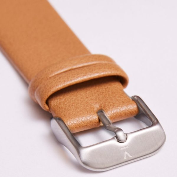 TAN WITH BRUSHED SILVER BUCKLE | 20MM | VOTCH