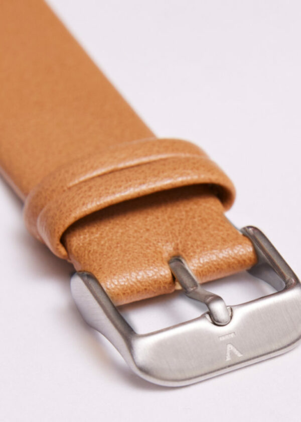 TAN WITH BRUSHED SILVER BUCKLE | 20MM | VOTCH