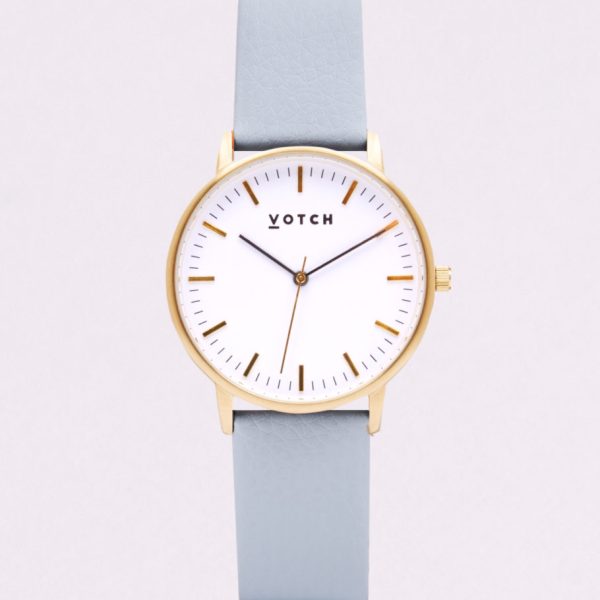 THE GOLD FACE WITH LIGHT BLUE STRAP | VOTCH