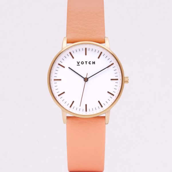 THE ROSE GOLD WITH CORAL STRAP | VOTCH