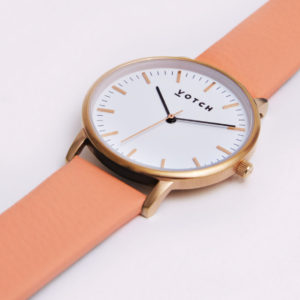 THE ROSE GOLD WITH CORAL STRAP | VOTCH