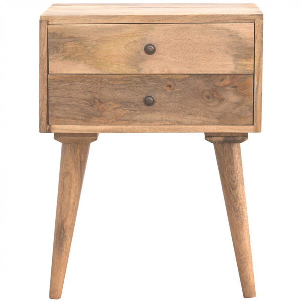 Mango Hill 2 Drawer Solid Wood Bedside Table