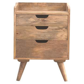 Mango Hill 3 Drawer Solid Wood Bedside Table