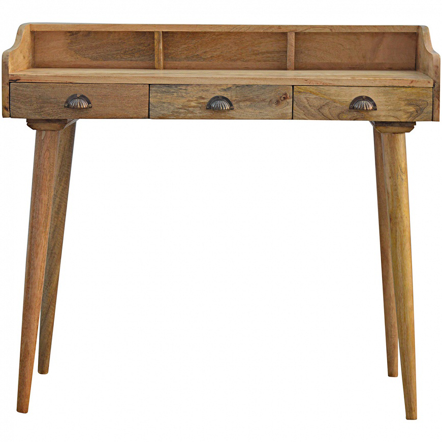 Wood writing desk with drawers deals