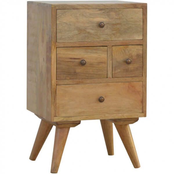 Mango Hill 4 Drawer Petite Bedside