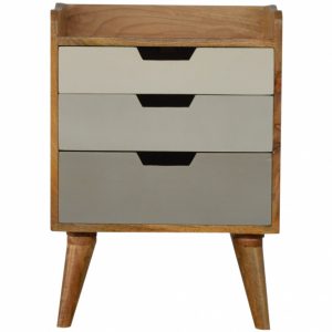 Mango Hill Bedside with 3 Drawer Painted Fronts