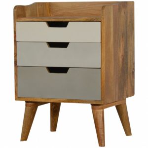 Mango Hill Bedside with 3 Drawer Painted Fronts