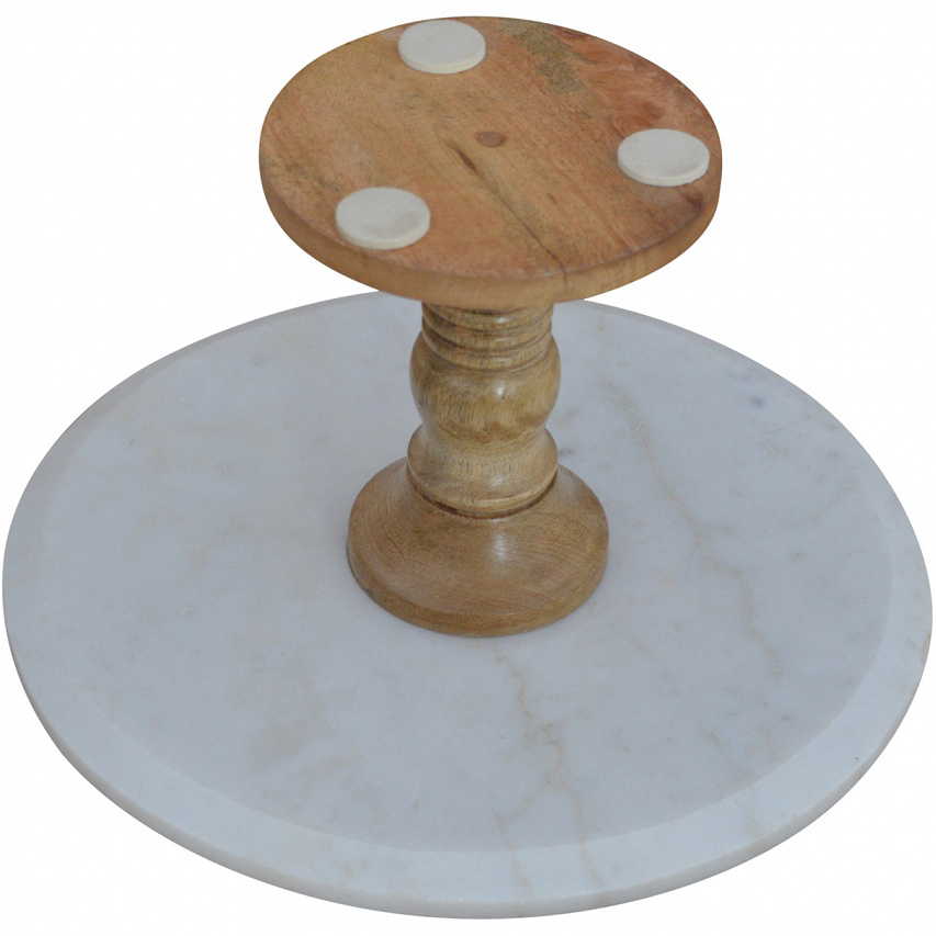 Mango Hill Cake Stand with Marble Top