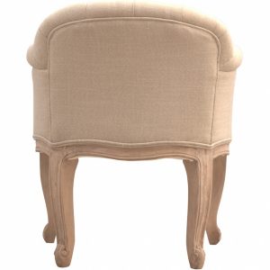 Mango Hill French Carved Mud Linen Accent Chair