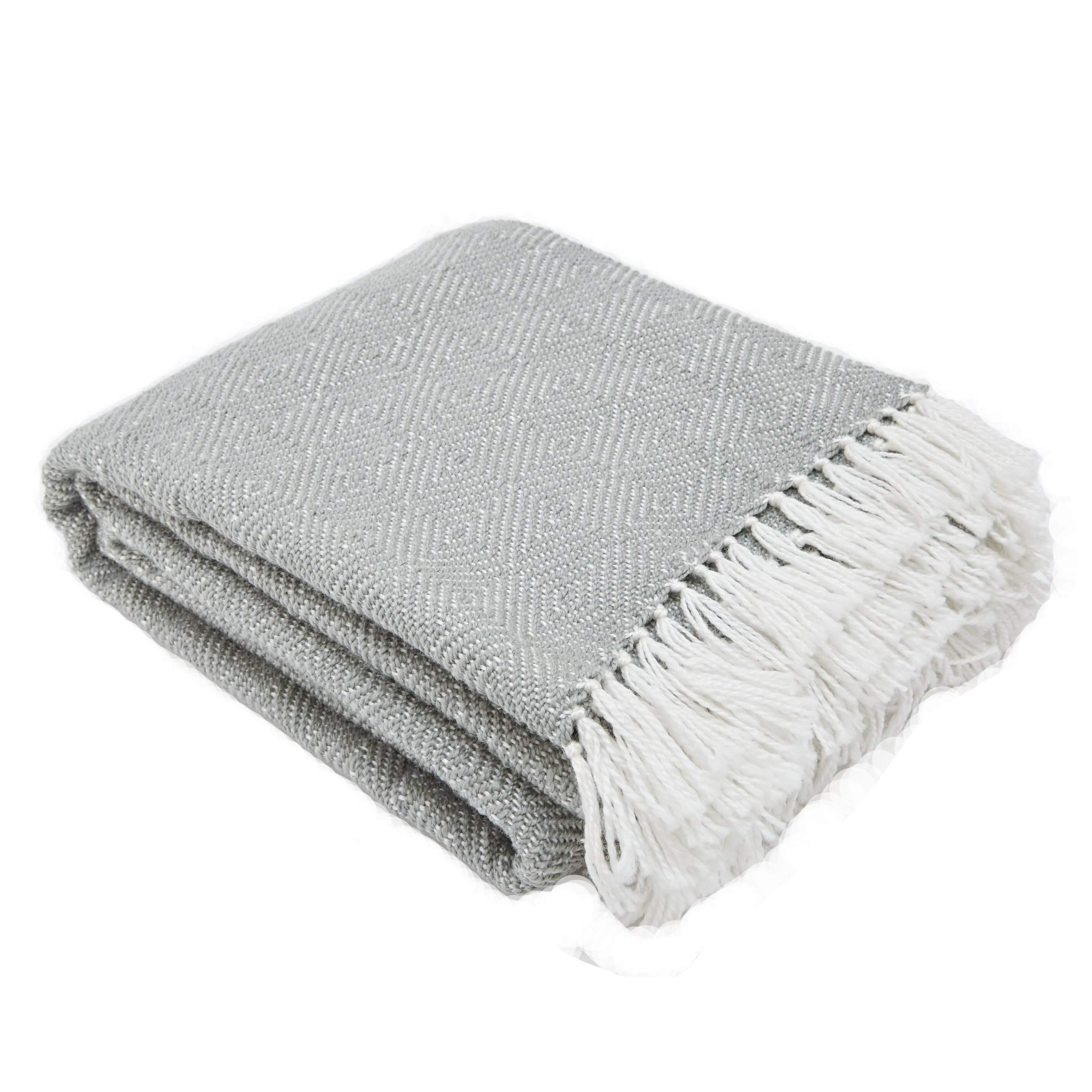 Diamond Dove Grey Blanket Recycled Blankets Vegan Haven