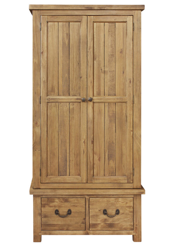 Gresford Rustic 2 Door 2 Drawer Wardrobe