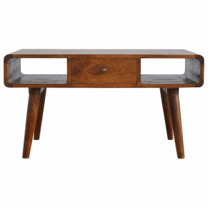 Mango Hill 1 Drawer Curved Coffee Table