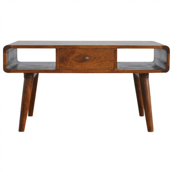 Mango Hill 1 Drawer Curved Coffee Table