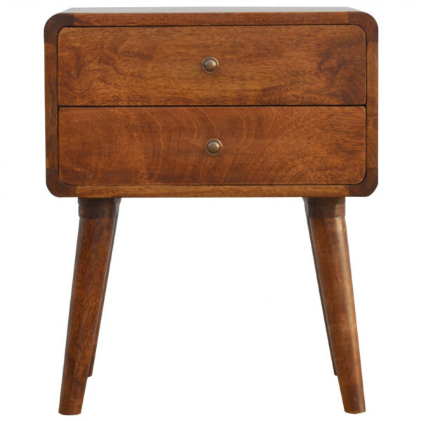 Mango Hill 2 Drawer Curved Bedside