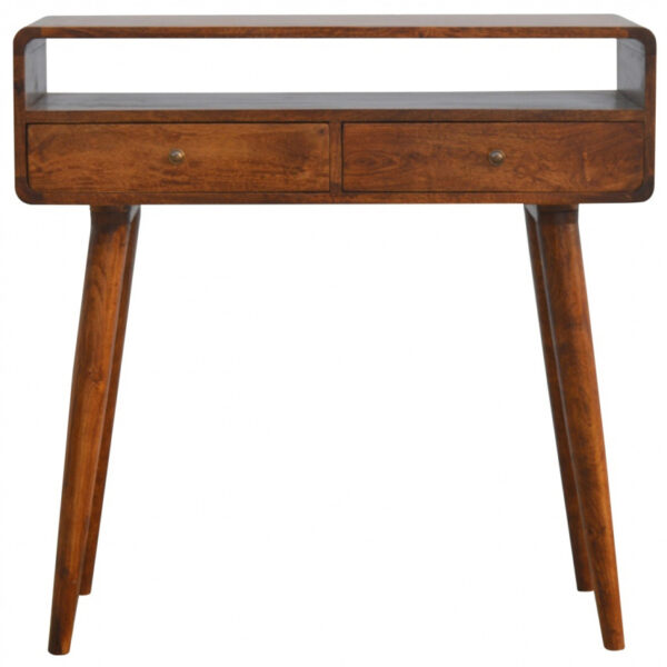 Mango Hill Open Slot Curved Console Table