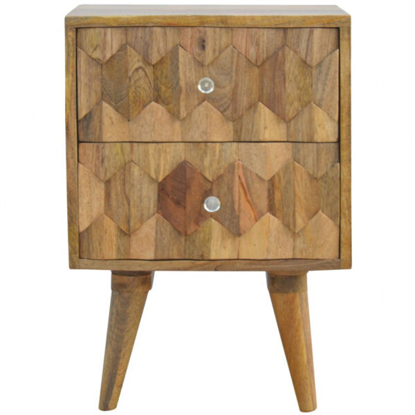 Mango Hill Pineapple Carving Bedside Table