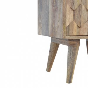 Mango Hill Pineapple Carving Bedside Table