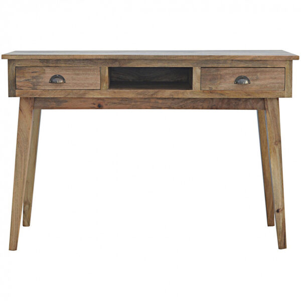 Mango Hill Writing Desk with 2 Drawers and Open Slot