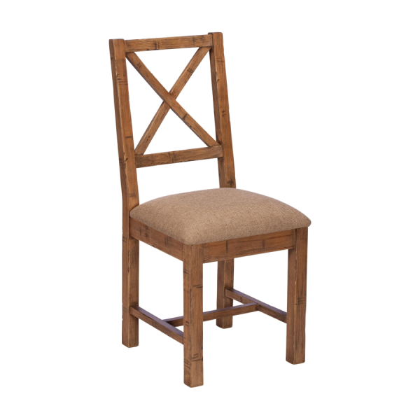 Norton Upholstered X Back Dining Chair - PAIR