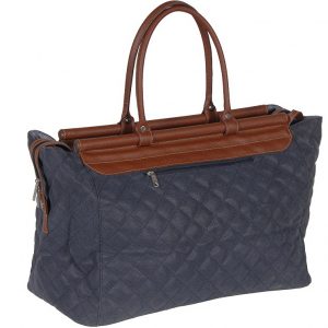 Blue & Tan | Quilted Bag