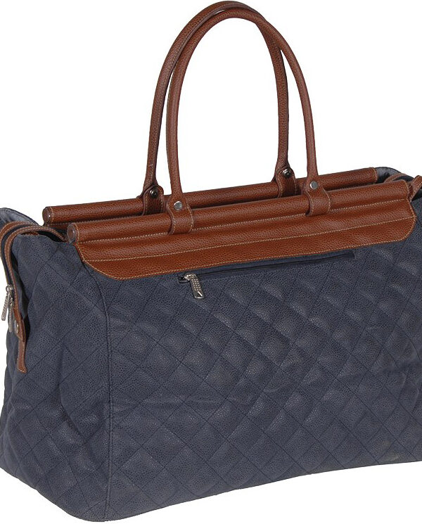 Blue & Tan | Quilted Bag