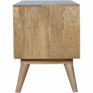 Mango Hill Media Unit with 4 Grey Hand-Painted Drawers and 2 Open Slots Mango Hill Media Unit with 4 Grey Hand-Painted Drawers and 2 Open Slots