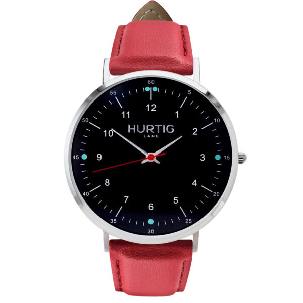 Woman's Moderna Collection // Silver, Black & Cherry