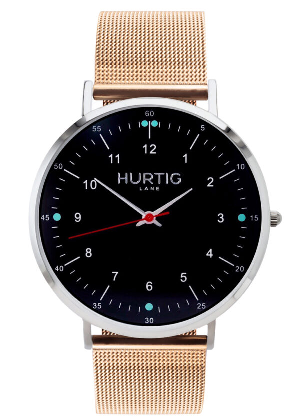 Woman's Moderna Collection // Steel | Black & Rose Gold