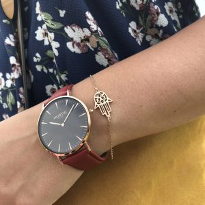 Women's Mykonos Collection // Rose Gold, Black & Cherry