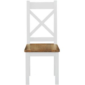 Gresford White Dining Chair Wooden Seat