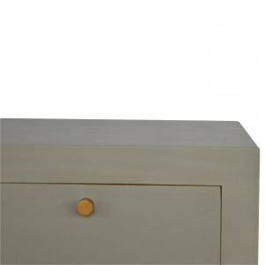 Mango Hill Cement Bedside with Gold Detailing and Open Slot