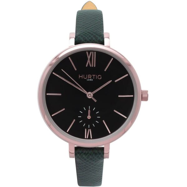 Woman's Amalfi Petite Collection // Rose Gold, Black & Green