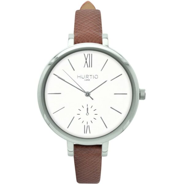 Woman's Amalfi Petite Collection // Silver, White & Tan